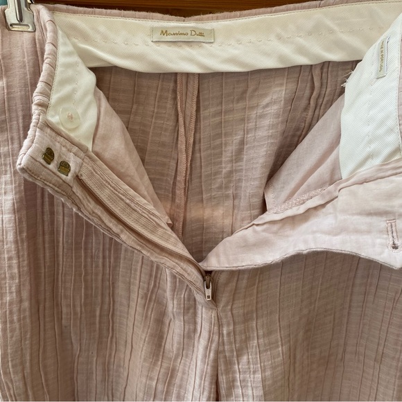 Massimo Dutti Dusty Pastel Rose Flowy Wide Leg Pant S Textured - Picture 4 of 6